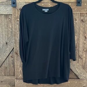 Vince Women's 3/4 Sleeve Black Top